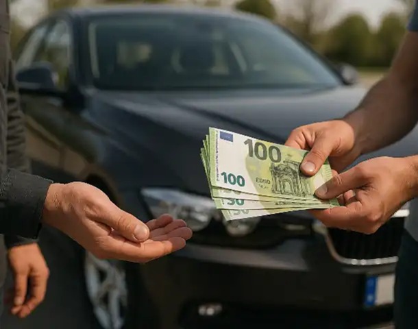 Ein erfolgreicher Barkauf während eines Autoankaufs in Neu-Isenburg.